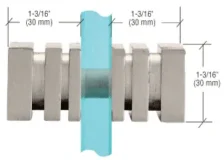 Square Ribbed Square Ribbed Shower Door Handle