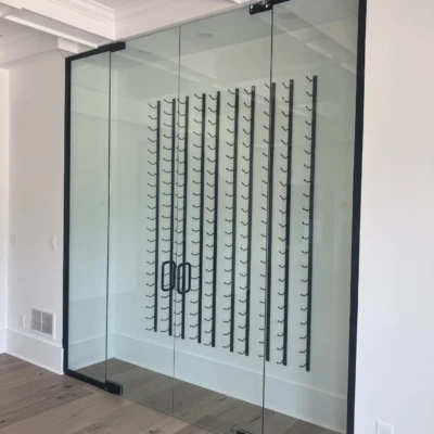 Glass Handrails, Shower Enclosures And Glass Wine Cellar Installed In Fairburn, Ga 31 - Glass Company Buford Wine Cellars