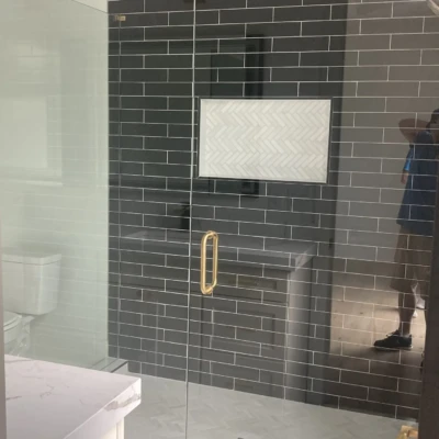 Glass Handrails, Shower Enclosures And Glass Wine Cellar Installed In Fairburn, Ga 3 - Glass Company - Glass Company