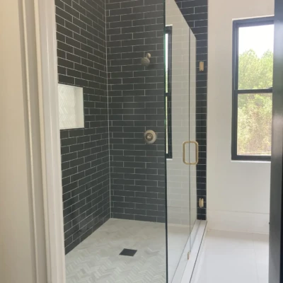 Glass Handrails, Shower Enclosures And Glass Wine Cellar Installed In Fairburn, Ga 11 - Glass Company Atlanta Shower Doors