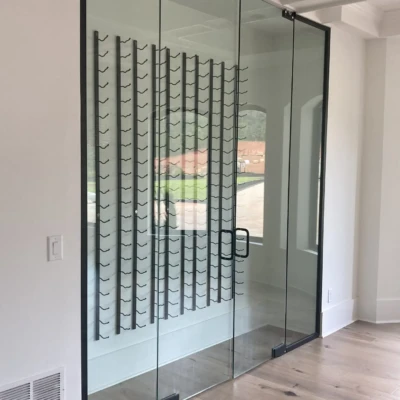 Glass Handrails, Shower Enclosures And Glass Wine Cellar Installed In Fairburn, Ga 6 - Glass Company - Glass Company
