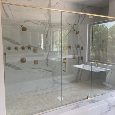 Glass Handrails, Shower Enclosures And Glass Wine Cellar Installed In Fairburn, Ga 17 - Glass Company Frameless Shower Doors Atlanta