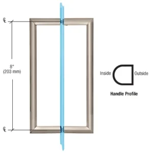 Round Mitered Round Mitered Shower Door Handle