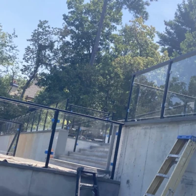 Sandy Springs Glass Handrail Project Spotlight 10 - Glass Company Sandy Springs Ga Glass Repair